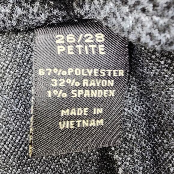 Lane Bryant Pants Womens 26/28 PETITE Gray Chevron Zig Zag Stretch Knit Wide Leg - Picture 5 of 11